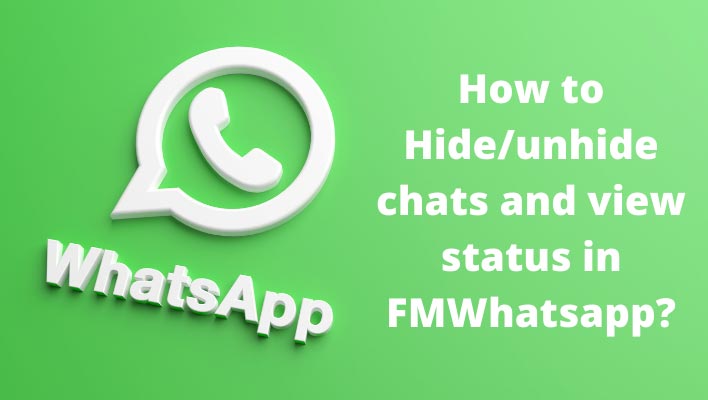 How to Hide/unhide chats and view status in FMWhatsapp?